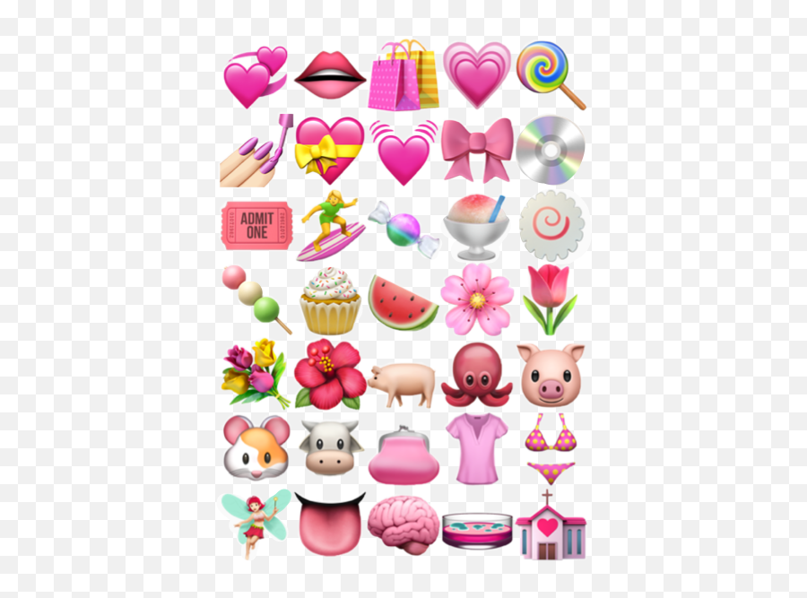 Pink Emoji Emojibackgrounds Pinkaesthetic Edt Cute Fill - Clip Art,Emoji Party Favors