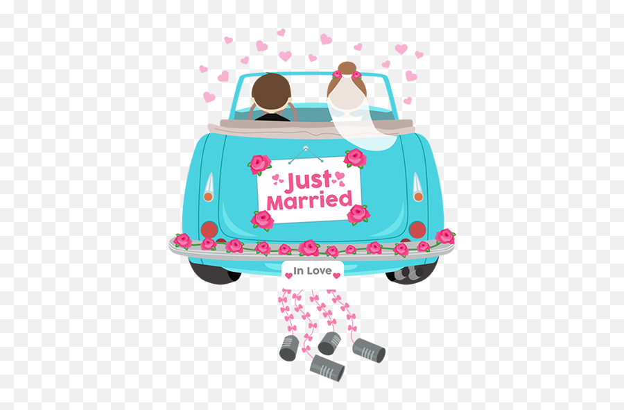 Just Married Wedding Snapchat Filter Geofilter Maker On - Cartoon Emoji,Married Emoji