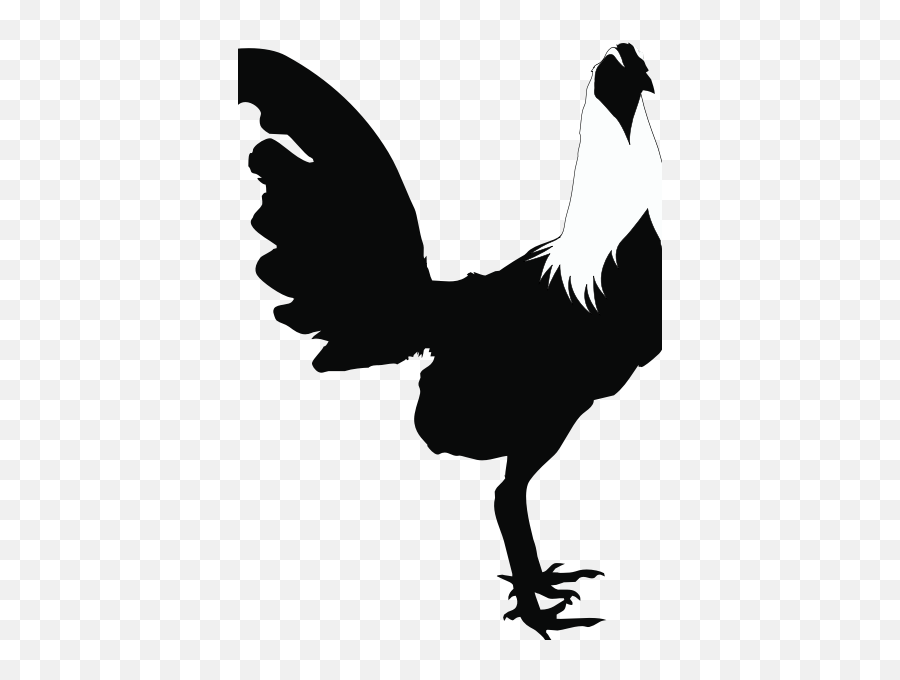 Rooster Silhouette - Fighting Rooster Silhouette Emoji,Check Emoticon