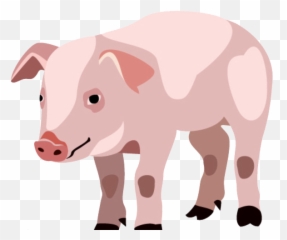 Cartoon Hand Painted Pig Silhouette - Piglet Pig Silhouette Png Emoji,Woman Pig Emoji