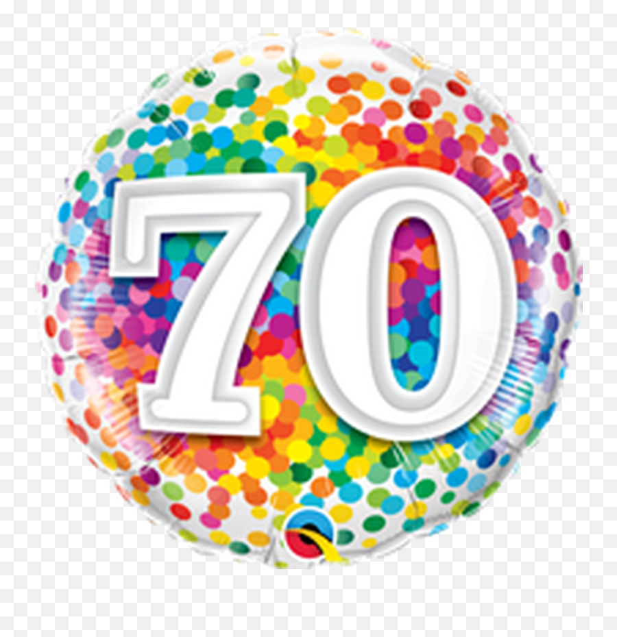 Happy Birthday Rainbow Confetti 70 - Ballon Anniversaire 40 Ans Emoji,Confetti Emoji