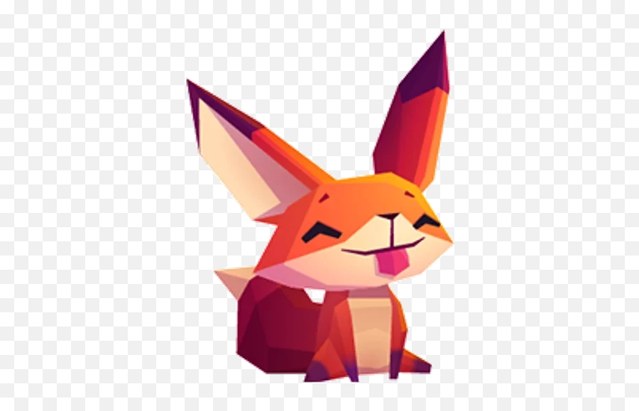 Little Cute Fox - Stickers For Whatsapp Language Emoji,Origami Emoji