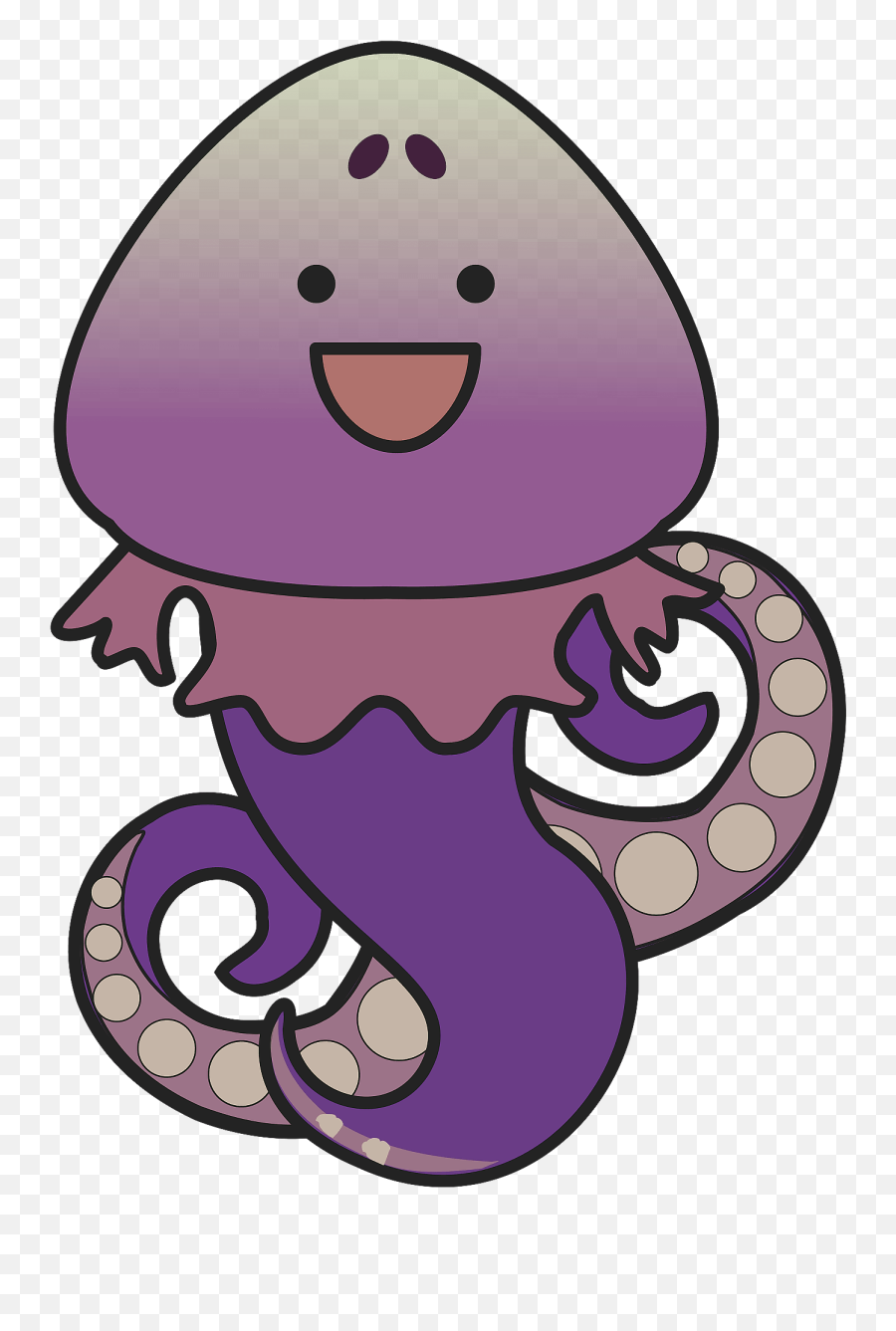 Cute Purple Squid Clipart Free Download Transparent Png - Happy Emoji,Purple Alien Emoji