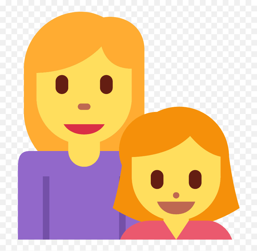 Family Woman Woman Girl Emoji Clipart Free Download - Emoji Woman And Girl,Pink Girl Emoji