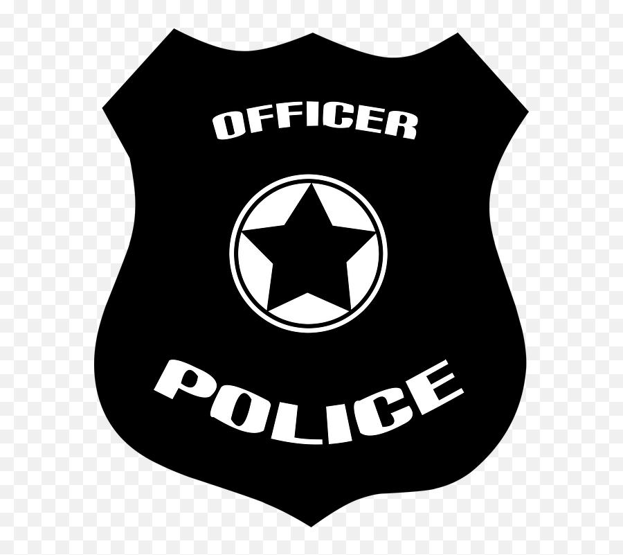 Police Badge Shield Silhouette - Emblem Emoji,Police Badge Emoji