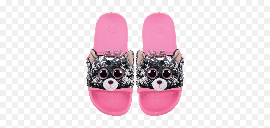 Ty Kiki Sequin Beanie Boo Slides - Beanie Boo Slides Sequin Emoji,Emoji Slides