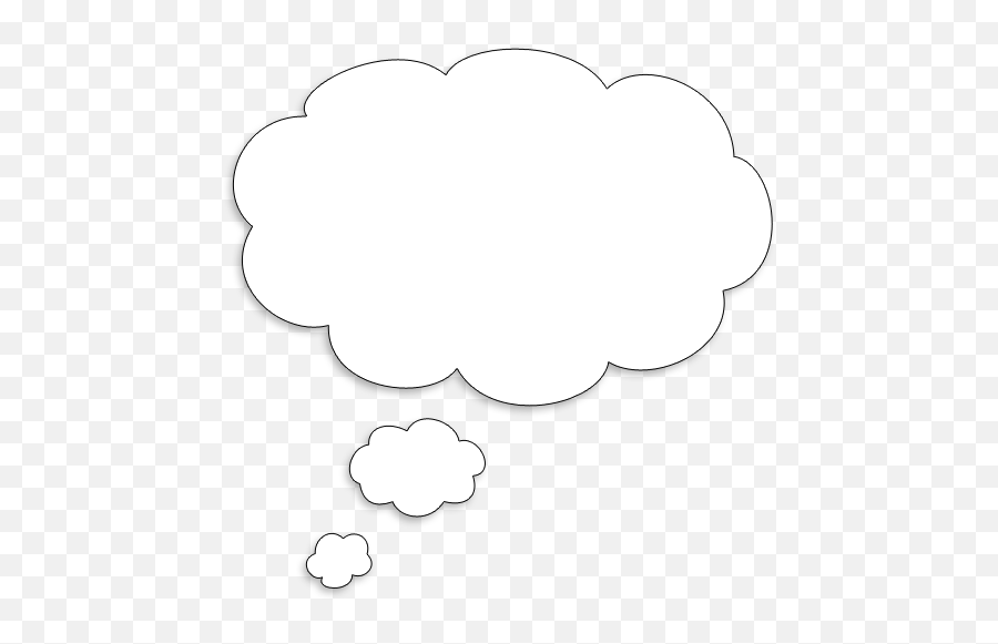 Free Transparent Thinking Download - White Thought Bubble Transparent Emoji,Thought Cloud Emoji