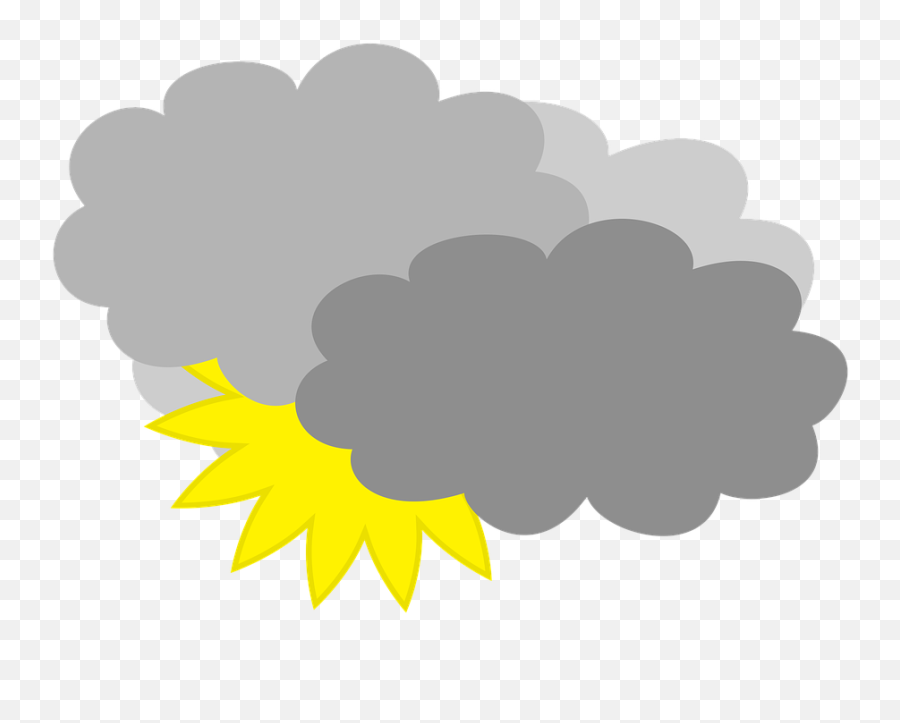 Cloudy Weather Forecast Partly Cloudy - Cloudy Weather Clipart Emoji,Rain And Sun Emoji
