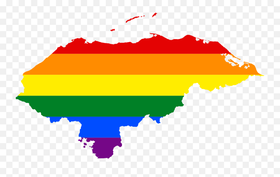 Lgbt Flag Map Of Honduras - Honduras Svg Emoji,Lgbt Flag Emoji