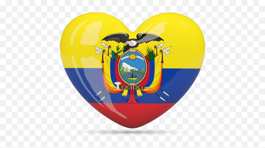 Heart - Ecuador Flag In A Heart Emoji,Ecuadorian Flag Emoji