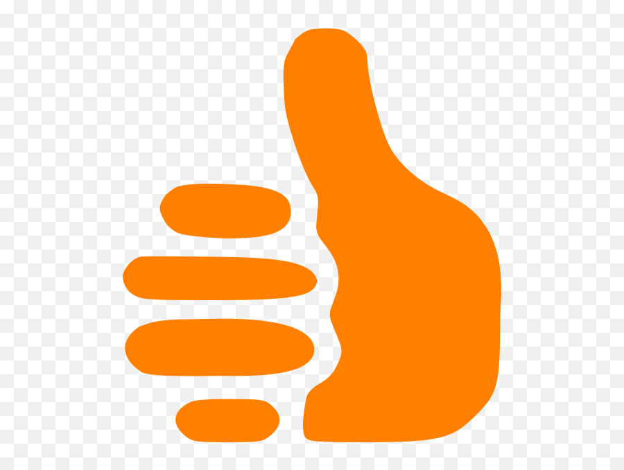 Orange Thumbs Up Clipart - Thumbs Up And Down Orange Emoji,Double Thumbs Up Emoji