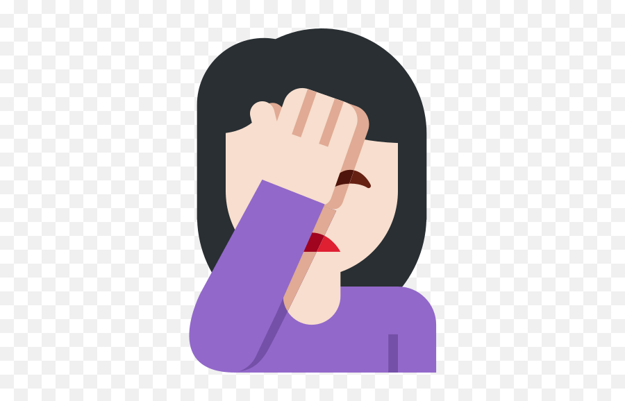 Woman Facepalming Emoji With Light Skin Tone Meaning - Emoji Mujer Con Mano En La Cara,(1/1) Emoji