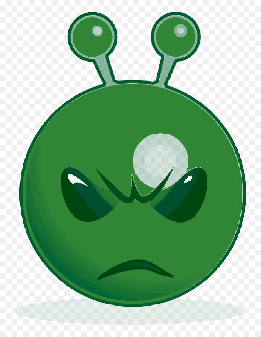 Green Alien Cartoon Smiley Unhappy - Green Alien Face Free Download Of Alien Emoji,Green Emoji Png