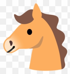 Horse Face Emoji - Cartoon