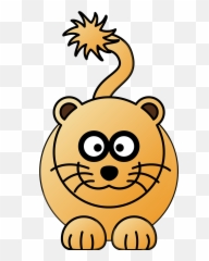 Cross - Cartoon Brown Lion Clipart Emoji