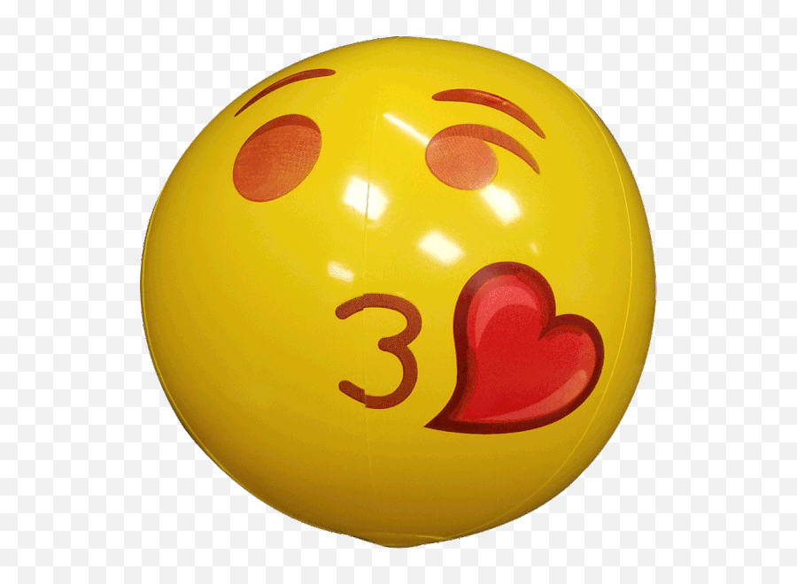 Emoji Beach Ball 18 Blow Kiss - Smiley,Beach Emoji