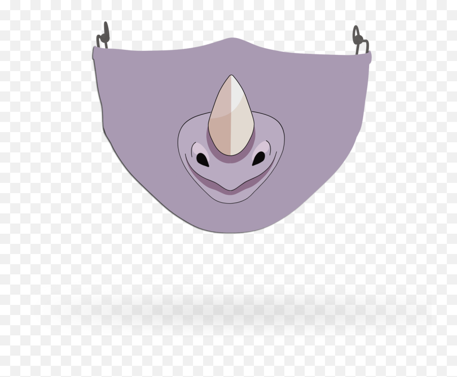 Kids Rhino Face Covering Print - Fictional Character Emoji,Rhino Emoji