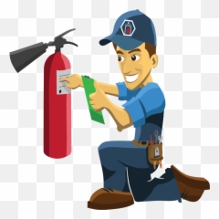 Fire Extinguisher Check Clipart Hd Png - Fire Inspector Clip Art Emoji,Fire Extinguisher Emoji