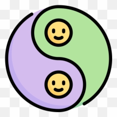 Yin Yang - Dot Emoji,Yin Yang Emoticon