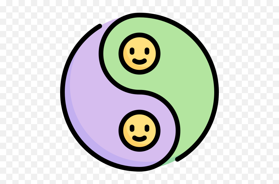 Yin Yang - Dot Emoji,Yin Yang Emoticon