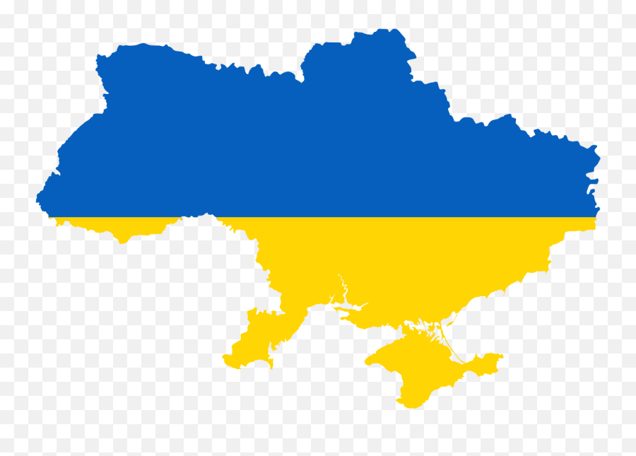 Outline Of Ukraine - Ukraine Flag Map Emoji,Ukraine Flag Emoji