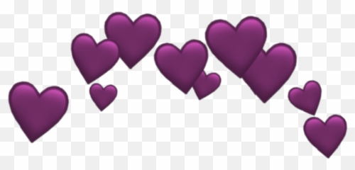 Pink Black Cute Dark Emoji Heart Kawaii - Blue Crown Png