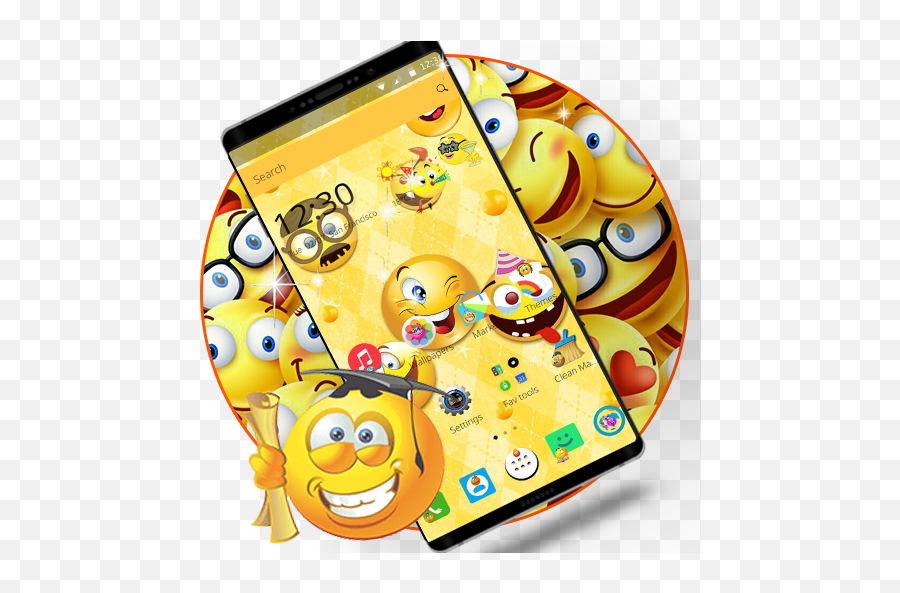 Emoji 2018 New Year Wallpaper - Fondos De Pantalla Hd De Emoji,New Emojis 2018