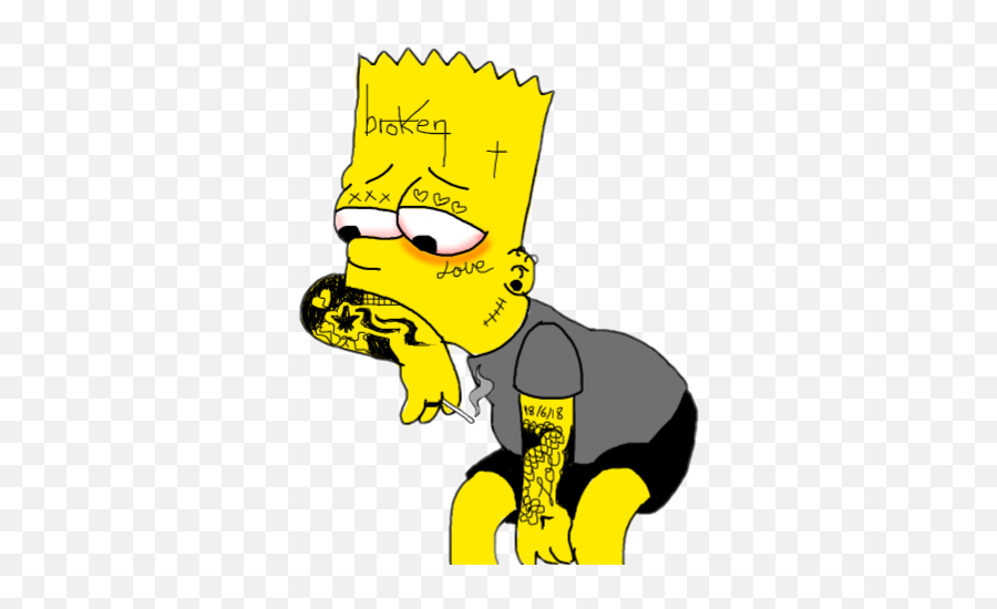 Freetoedit Simpson Simpsons Thesimpsons - The Simpsons Emoji,Smoke Weed Emoji