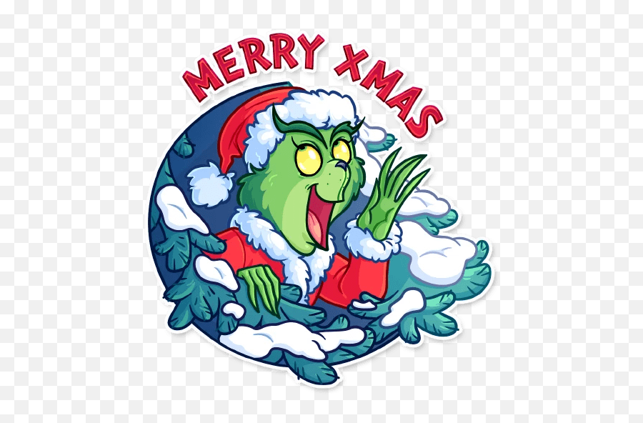Grinch Christmas Snow Christmastree - Christmas Day Emoji,The Grinch Emoji