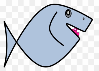 Cartoon Blue Fish - Ryba Png Kreslené Emoji,Fish Emoji