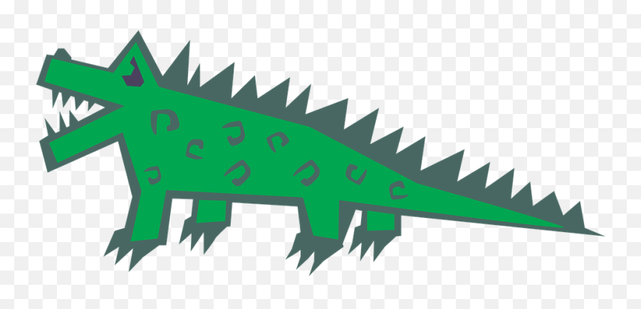 Free Spikes Dinosaur Vectors - Aligator Spikes Emoji,Yelling Emoticon