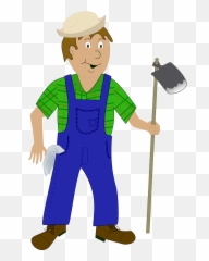 Farmer Clipart Owner - Transparent Background Emoji