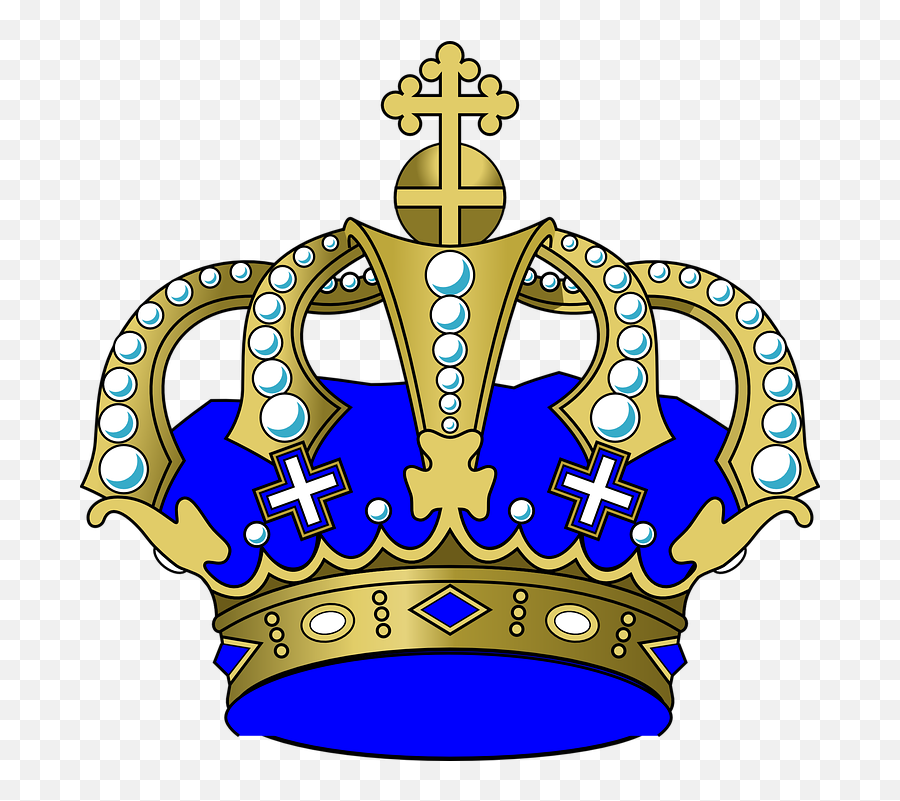 Crown Jewels Cross - Blue King Crown Clipart Emoji,Crown Diamond Emoji