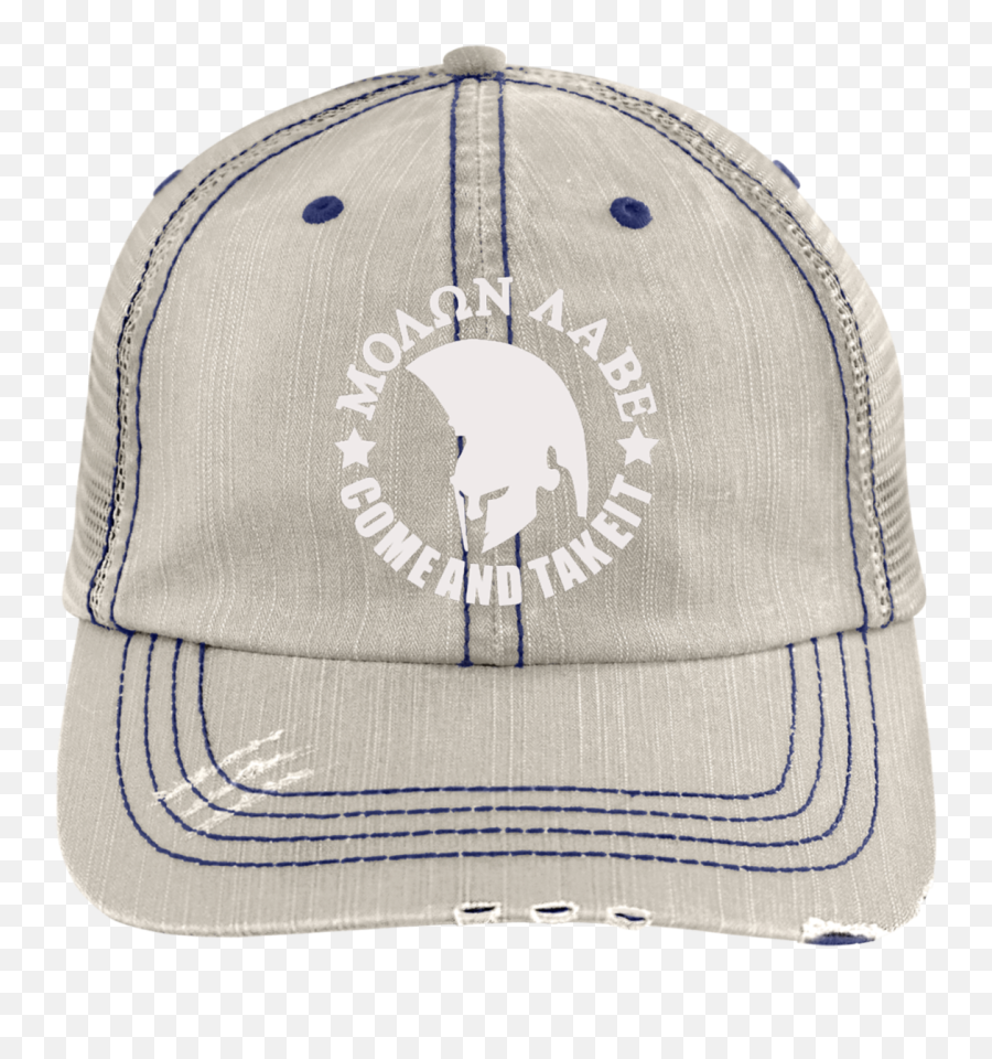 Molon Labe Spartan Distressed Cap Hat U2013 Custom Sticker Shop - Trucker Hat Emoji,Spartan Emoji