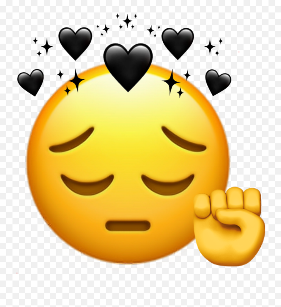 Heart Sad Emoji Iphone Tumblr Black - Iphone Sad Emoji,Sad Emoji Iphone