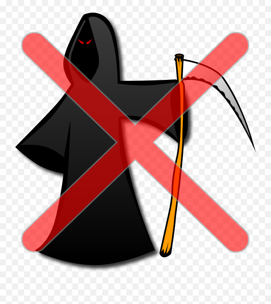 Grim Reaper Crossed Out Clipart - Grim Reaper Not Allowed Emoji,Chocolate Milk Emoji