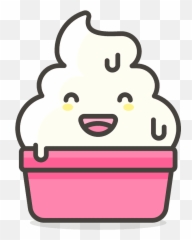 Soft Ice Cream Emoji Clipart - Ice Cream Lucu Kartun,Ice Emoji