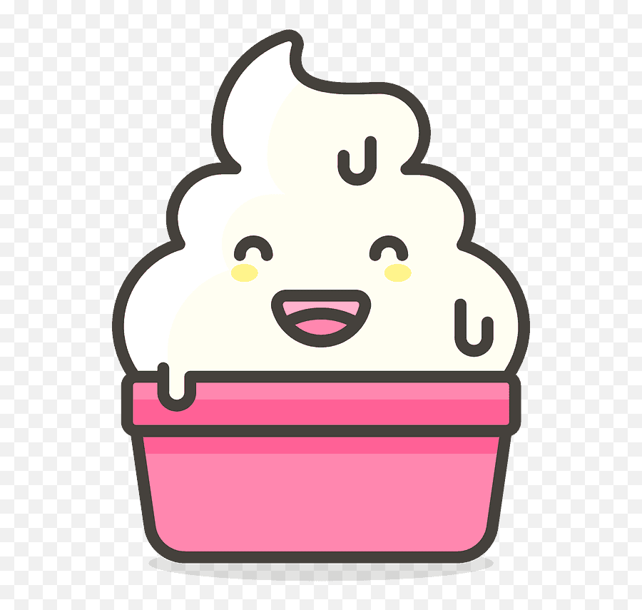 Soft Ice Cream Emoji Clipart - Ice Cream Lucu Kartun,Ice Emoji
