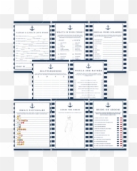 Nautical Bridal Shower Games Bundle - Document Emoji,Emoji Game Level 9