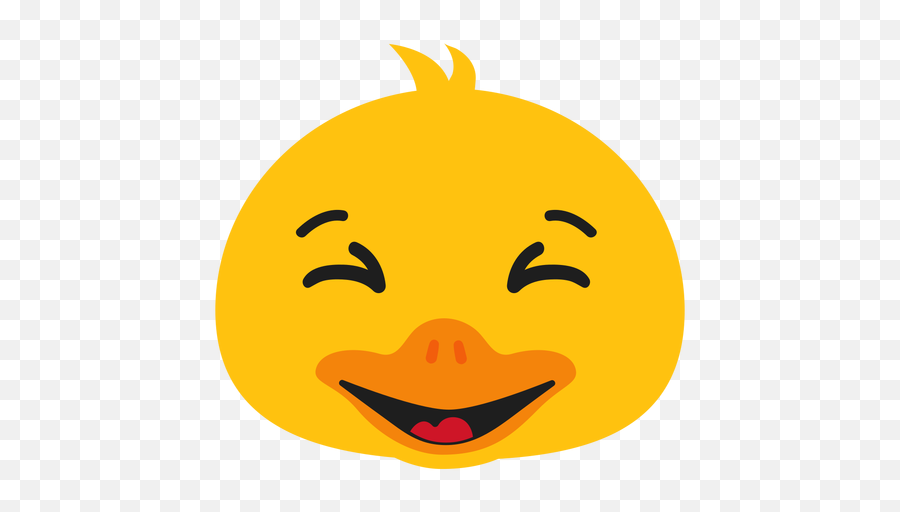 Duck Happy Muzzle Head Flat - Smiley Emoji,Duck Emoticon