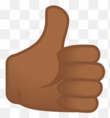 Black Thumbs Up Clipart - Brown Emoji Png