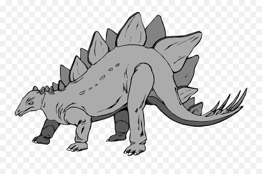 Free Spikes Dinosaur Vectors - Gray Stegosaurus Emoji,Yelling Emoticon