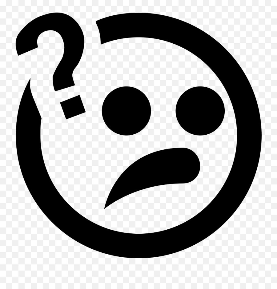 Quiz Icons - Question Emoji Black And White,Question Emoji