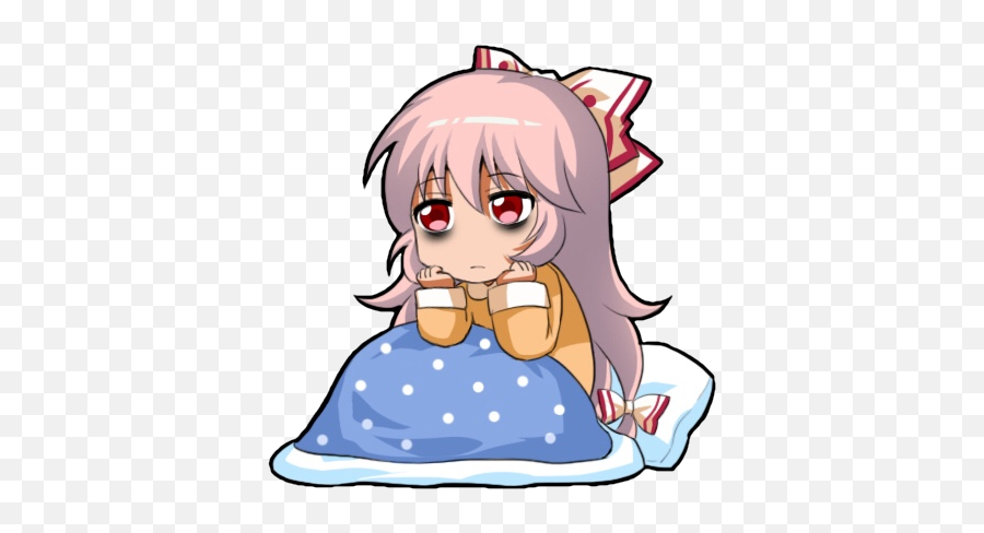 Download Cant Sleep Mokou Discord Emoji - Transparent Background Anime Emoji,Anime Emoji Discord