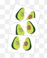Fruits - Duckystreet Half Avocado Tattoo Emoji,Avocado Emoji