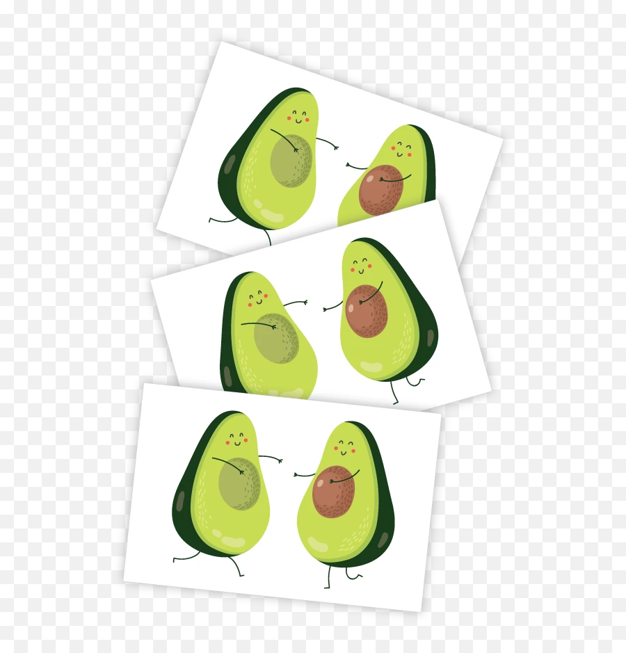 Fruits - Duckystreet Half Avocado Tattoo Emoji,Avocado Emoji