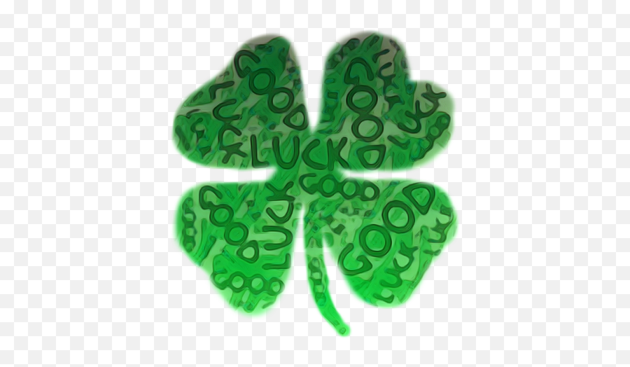 Good Luck Green Clover 4 Fourleafclover Freetoedit - Shamrock Emoji,Four Leaf Clover Emoji