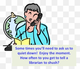 Librarian Clipart Shushing Librarian - Functions Of Language Emoji,Shush Emoji
