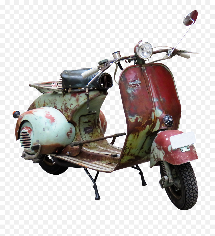 Rustic Scooter Moped Vehicle Motorcycle - Transparent Background Old Scooter Png Emoji,Scooter Emoji