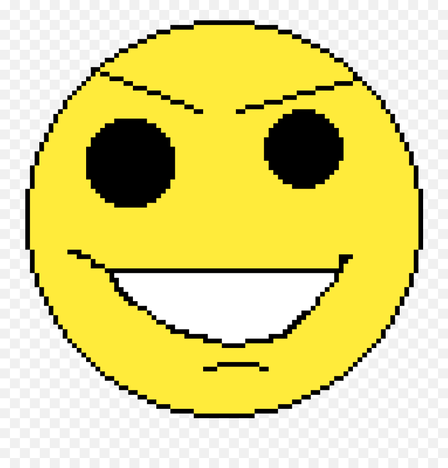 Pixilart - Angry Grin By Chickentender57 Pac Man Dying Gif Emoji,Grin Emoticon
